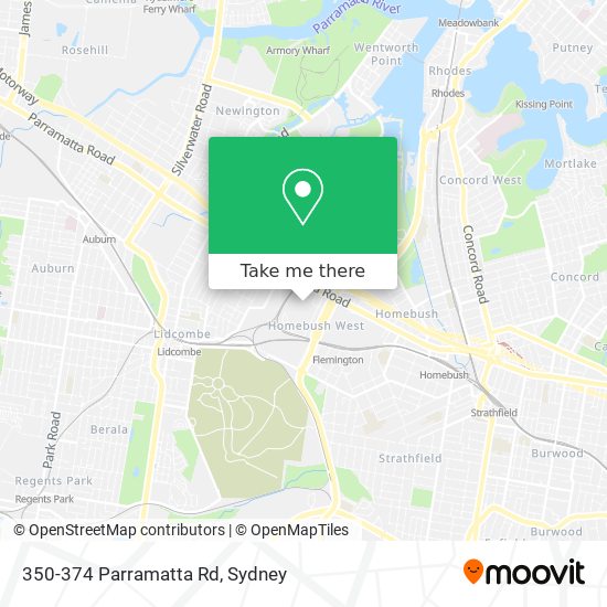 350-374 Parramatta Rd map