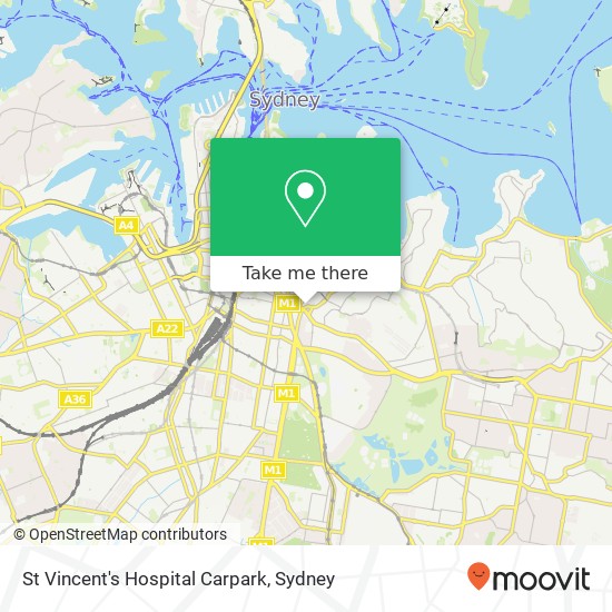 St Vincent's Hospital Carpark map