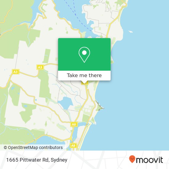 1665 Pittwater Rd map