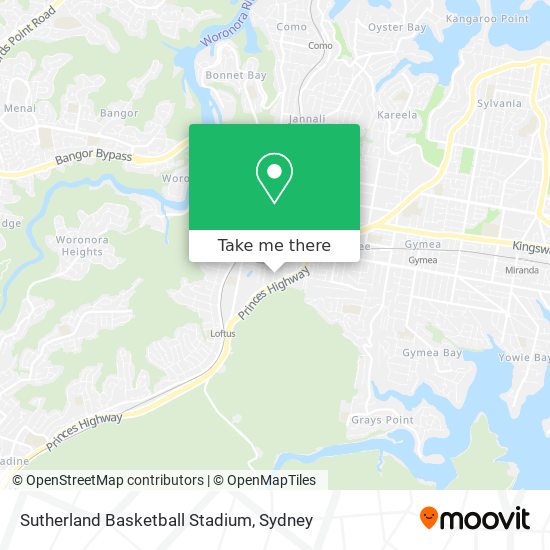 Mapa Sutherland Basketball Stadium