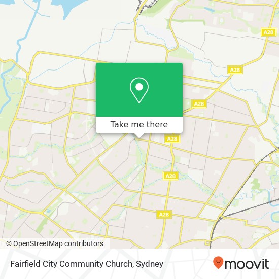 Fairfield City Community Church map