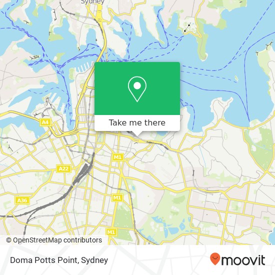 Doma Potts Point map