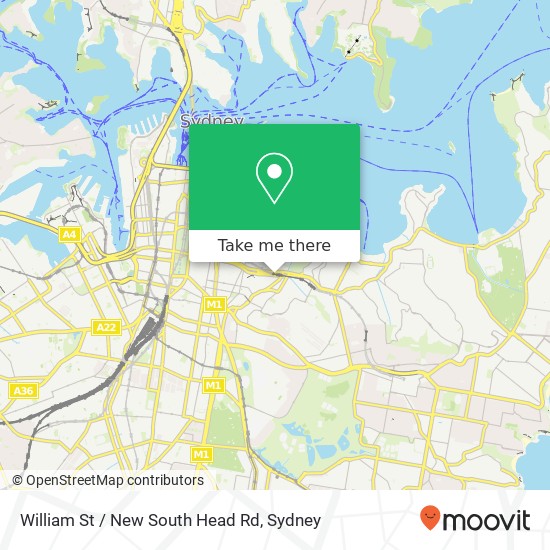 Mapa William St / New South Head Rd