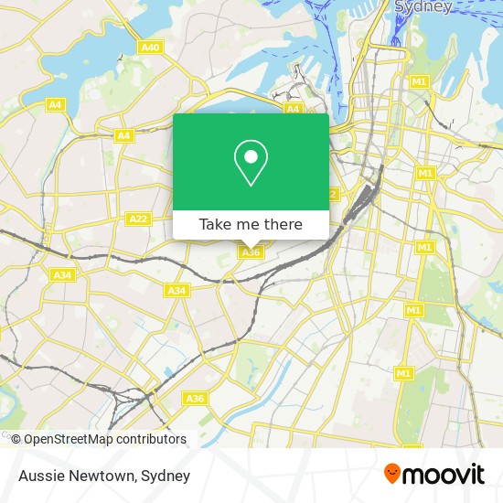 Mapa Aussie Newtown