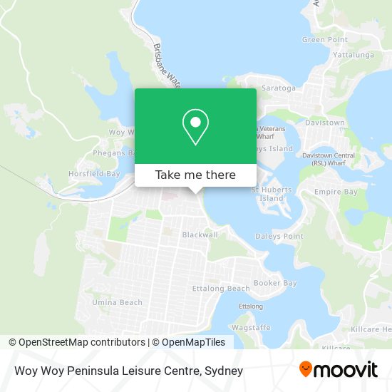 Woy Woy Peninsula Leisure Centre map