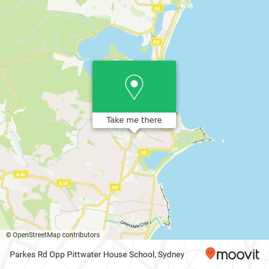 Parkes Rd Opp Pittwater House School map