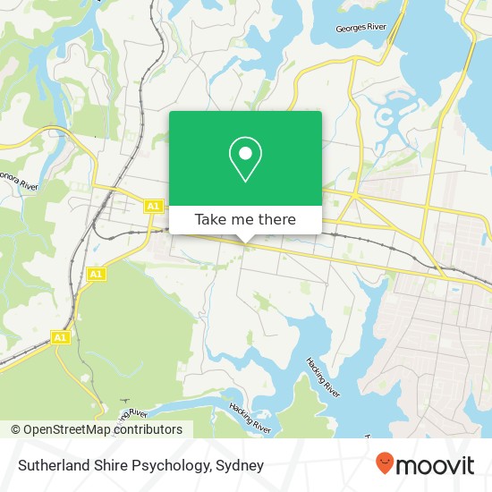 Mapa Sutherland Shire Psychology