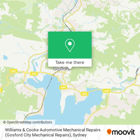 Williams & Cooke Automotive Mechanical Repairs (Gosford City Mechanical Repairs) map