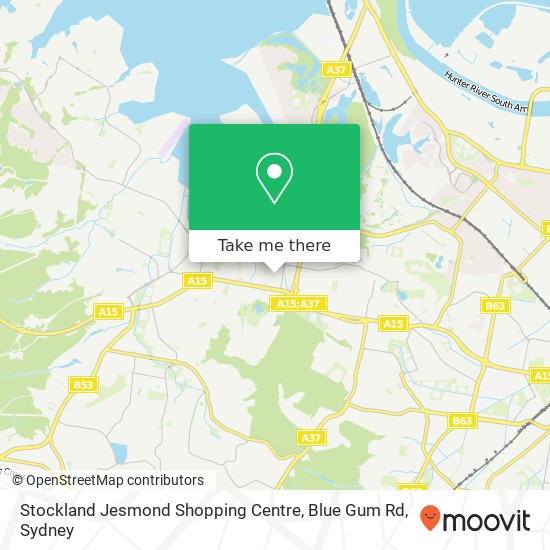 Mapa Stockland Jesmond Shopping Centre, Blue Gum Rd