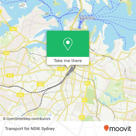 Mapa Transport for NSW