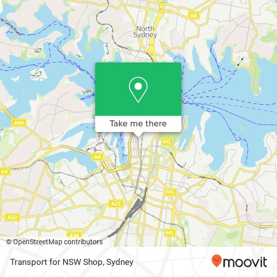 Mapa Transport for NSW Shop