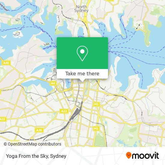 Yoga From the Sky map