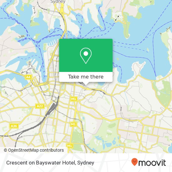 Crescent on Bayswater Hotel map