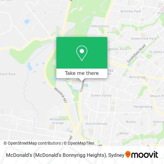 McDonald's (McDonald's Bonnyrigg Heights) map