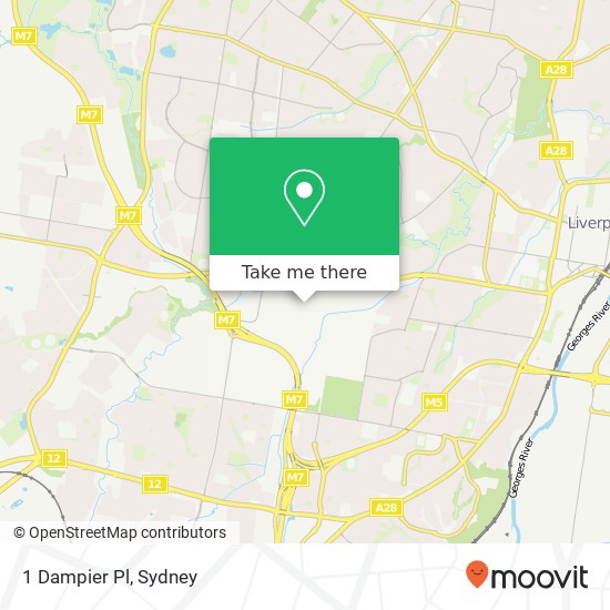 1 Dampier Pl map