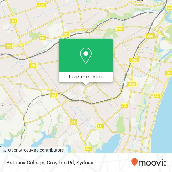 Bethany College, Croydon Rd map