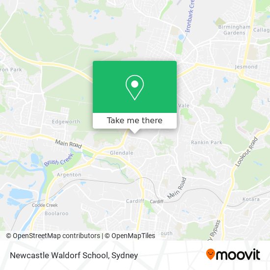 Newcastle Waldorf School map
