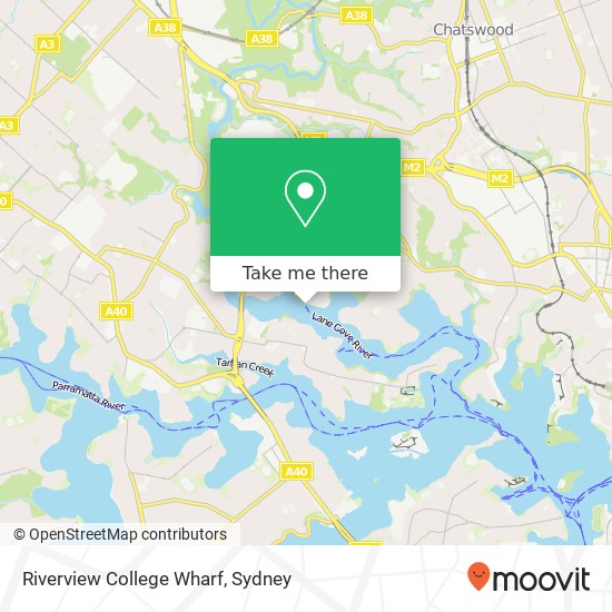 Mapa Riverview College Wharf