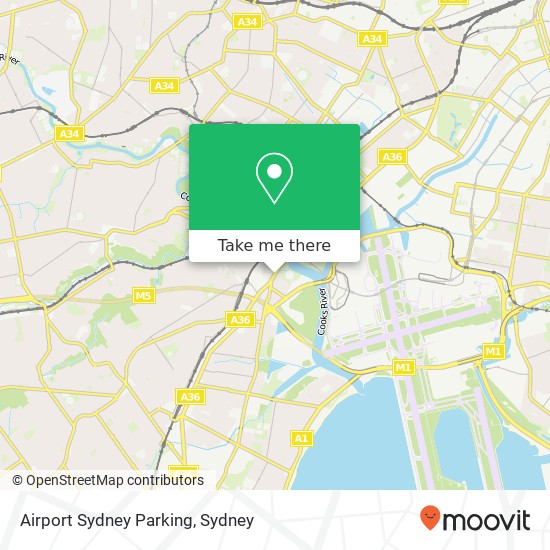 Airport Sydney Parking map