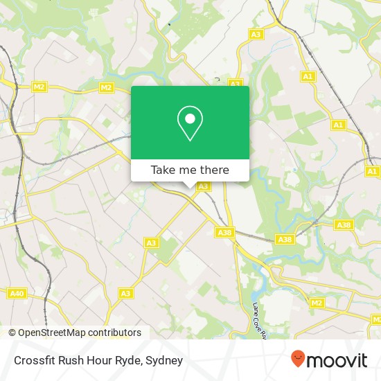 Mapa Crossfit Rush Hour Ryde