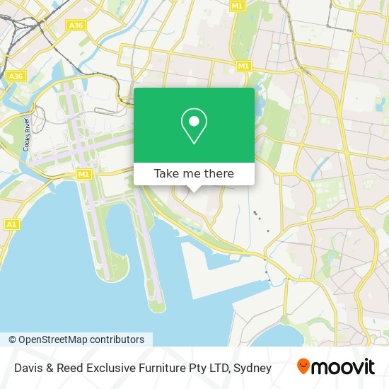 Davis & Reed Exclusive Furniture Pty LTD map