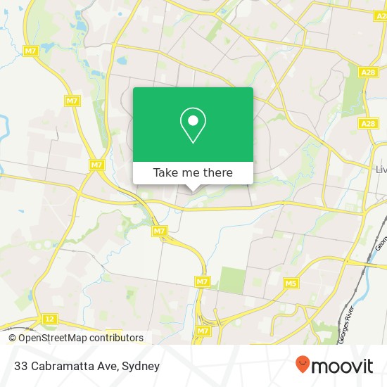 33 Cabramatta Ave map