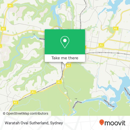 Waratah Oval Sutherland map