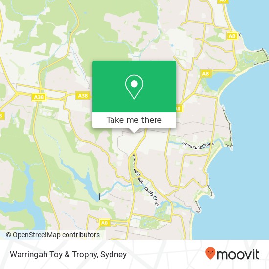 Warringah Toy & Trophy map