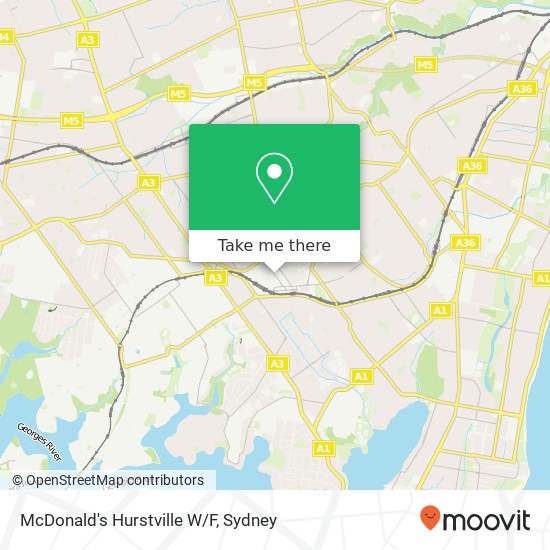 McDonald's Hurstville W/F map
