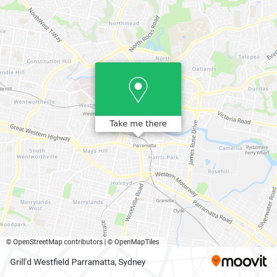 Grill'd Westfield Parramatta map