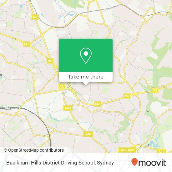 Mapa Baulkham Hills District Driving School