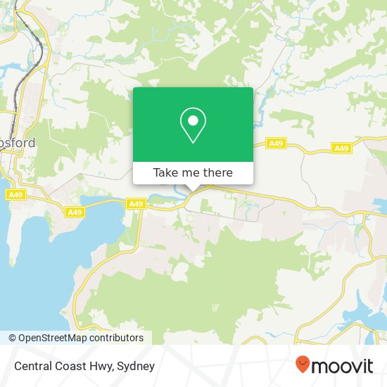 Mapa Central Coast Hwy