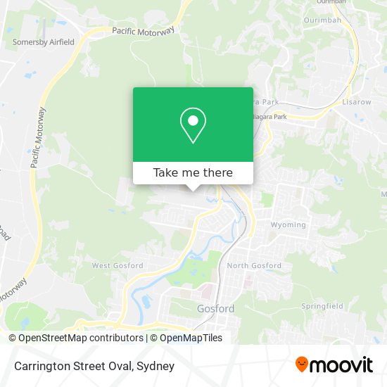 Carrington Street Oval map