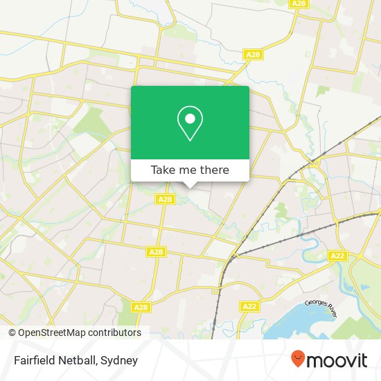 Mapa Fairfield Netball