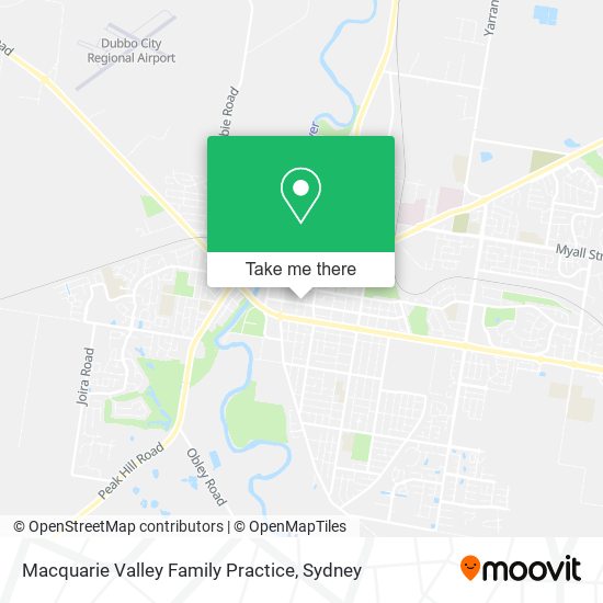 Mapa Macquarie Valley Family Practice