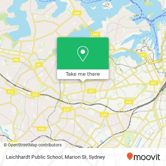 Mapa Leichhardt Public School, Marion St
