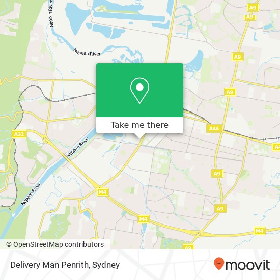 Mapa Delivery Man Penrith