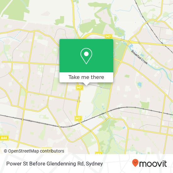 Power St Before Glendenning Rd map