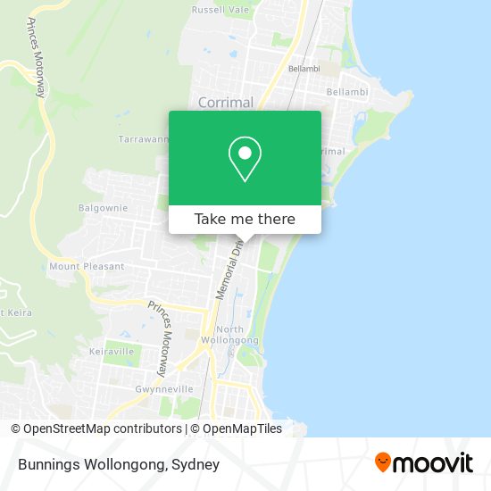 Bunnings Wollongong map