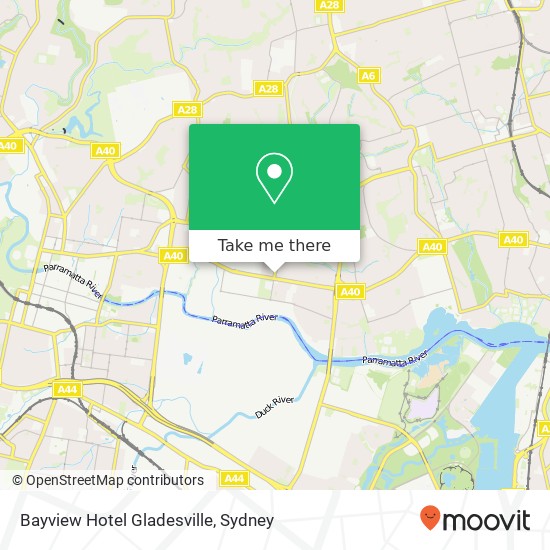 Bayview Hotel Gladesville map