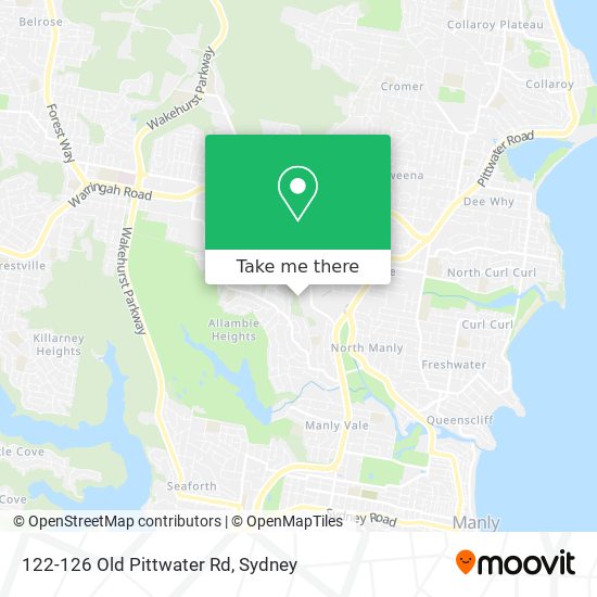 122-126 Old Pittwater Rd map