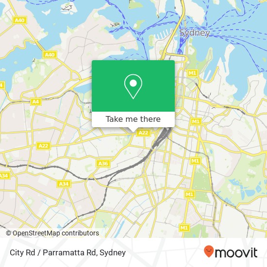 Mapa City Rd / Parramatta Rd