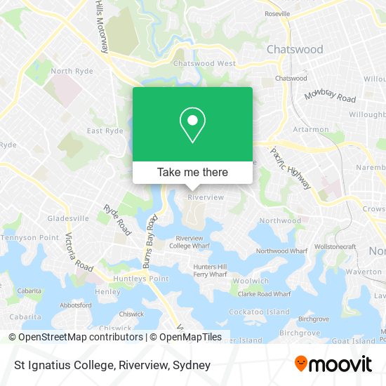 St Ignatius College, Riverview map