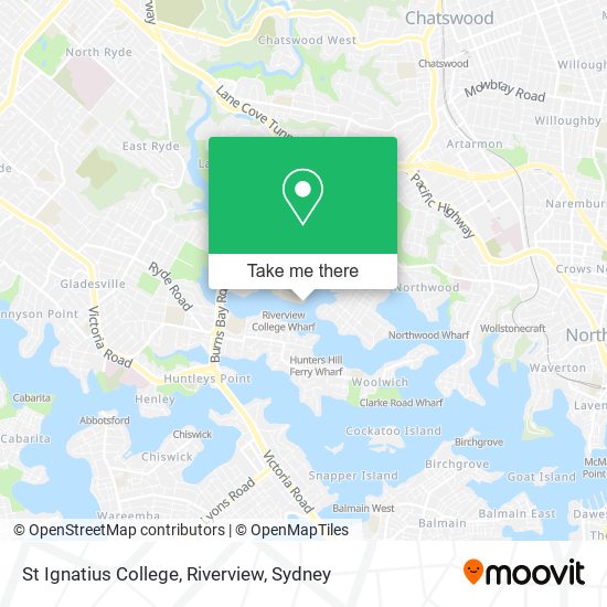 St Ignatius College, Riverview map