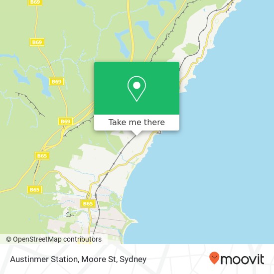 Austinmer Station, Moore St map
