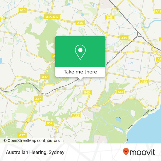 Mapa Australian Hearing