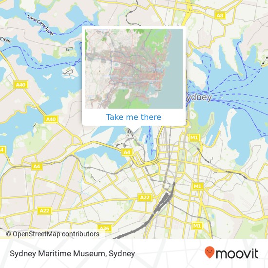 Mapa Sydney Maritime Museum