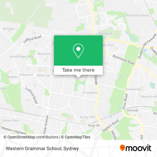 Mapa Western Grammar School