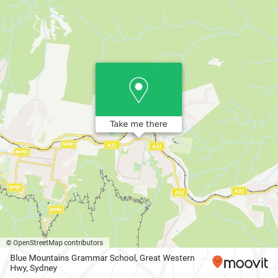 Blue Mountains Grammar School, Great Western Hwy map