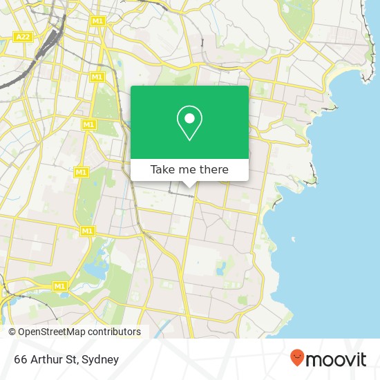 Mapa 66 Arthur St